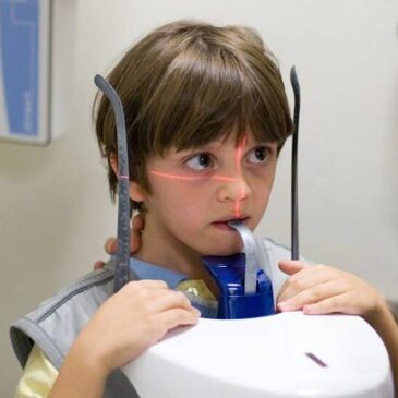 Child during scanning procedure