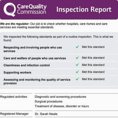 Extract from CQC inspection report