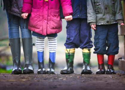 children standing together