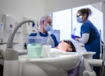 dentist with patient