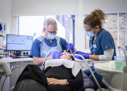 dentist treating patient