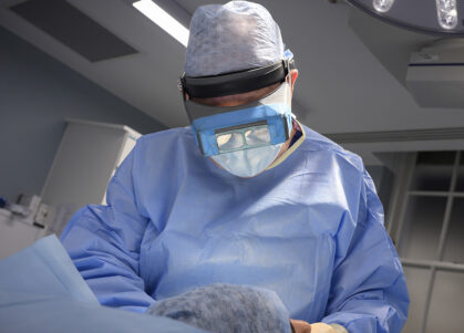 patient undergoing maxillofacial surgery