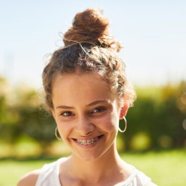 teenager with braces