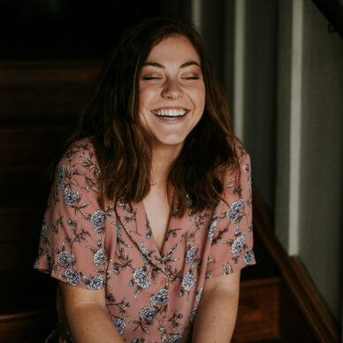 woman laughing